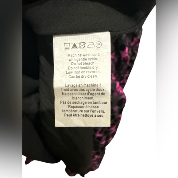 NWT Ramy Brook Romina Black/Plum Printed Mini Cocktail Dress – Size 6 – Ruffle H - Picture 6 of 6